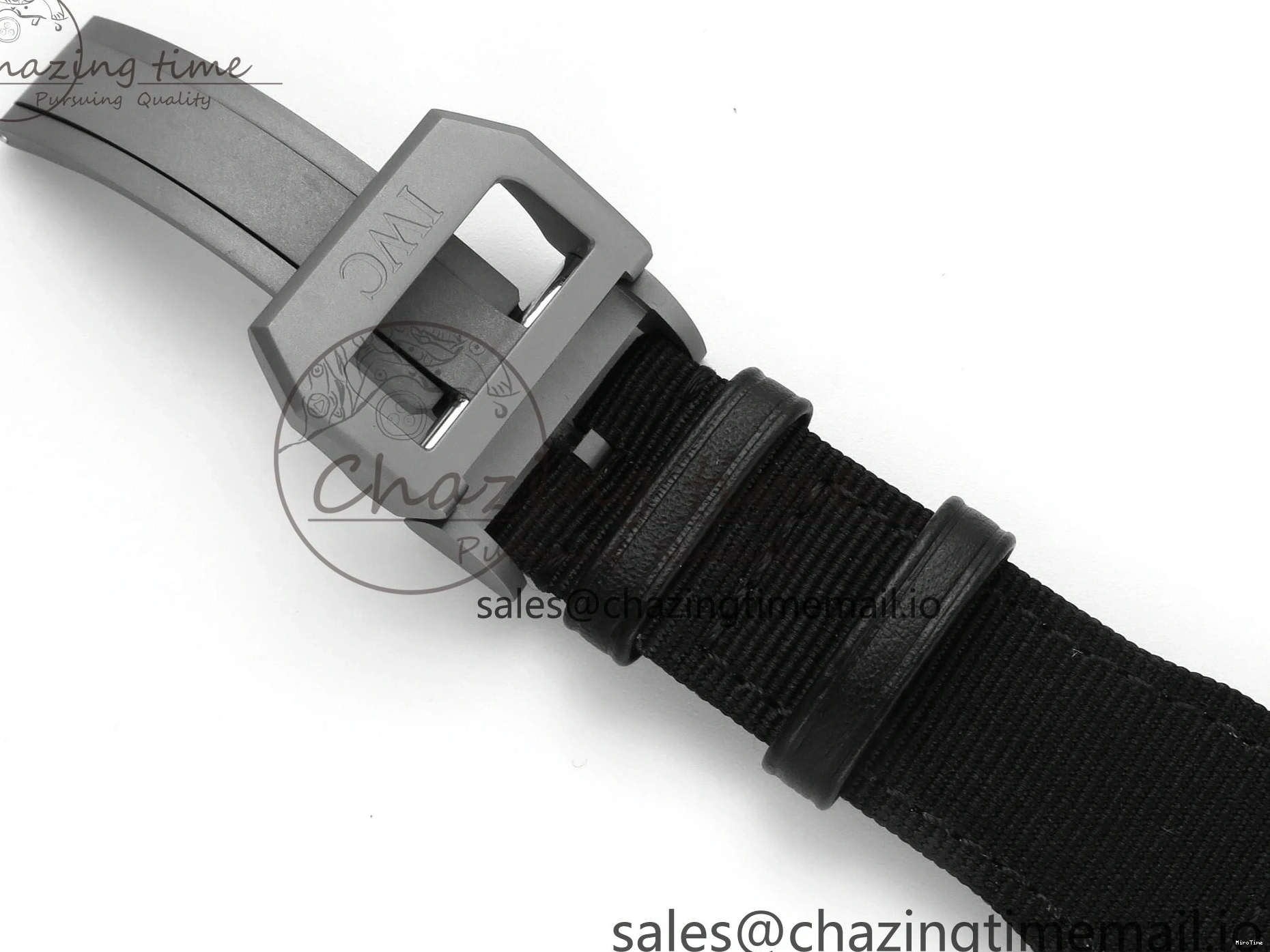 MIROTIME 0326 Durable Pilot Top Gun IW326901 M+F 1:1 Best Edition Black Dial on Black Nylon Strap MY 7003